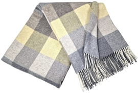 Zdjęcie Koc wełniany CASHMERE MERINO 140x200 checked mix